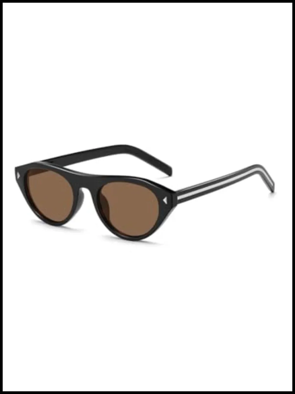 Retro Small Oval Sunglasses, Y2K Vintage Narrow Round Cateye Shades, UV400